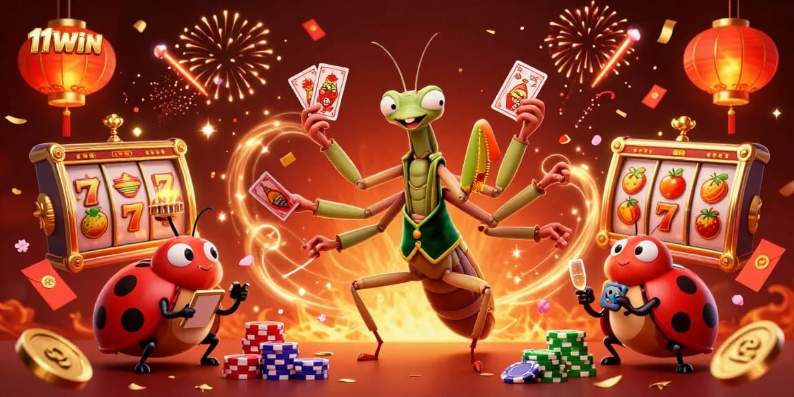 Experience thrilling wins at 11WIN with a vibrant casino scene showcasing dynamic game elements.