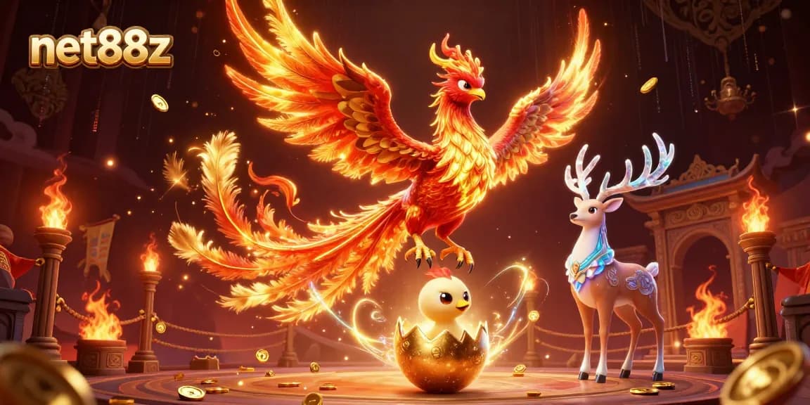 Spin the reels with net88z in this vibrant 3D casino adventure illustration.