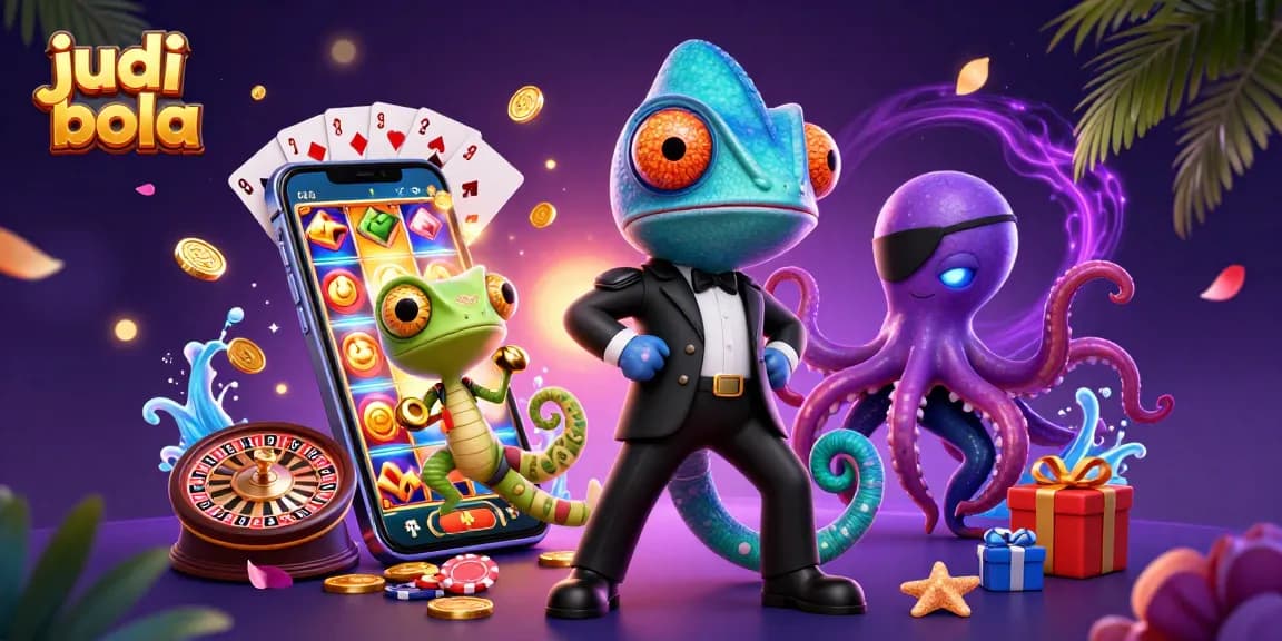 Ber taruhan judi bola di agen terbaik dengan karakter kartun 3D menarik dan elemen kasino yang dinamis.