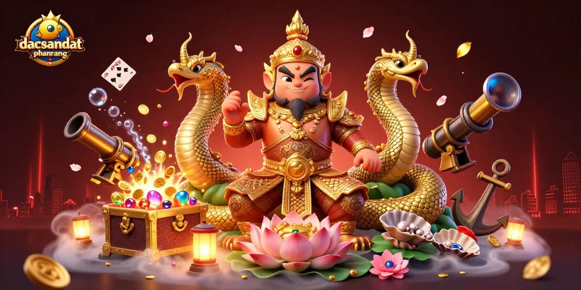 Experience lively action at dacsandatphanrang with immersive gaming elements in a vibrant 3D scene.