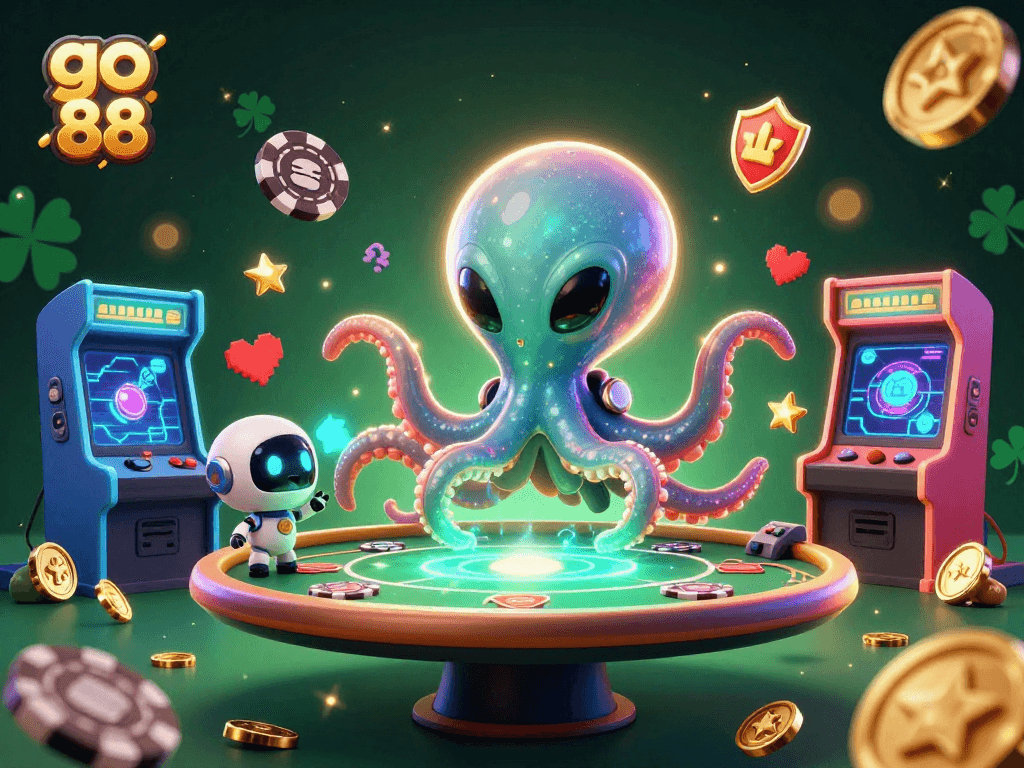Experience thrilling gameplay at go 88 with a vibrant alien-themed casino adventure featuring exciting poker action.