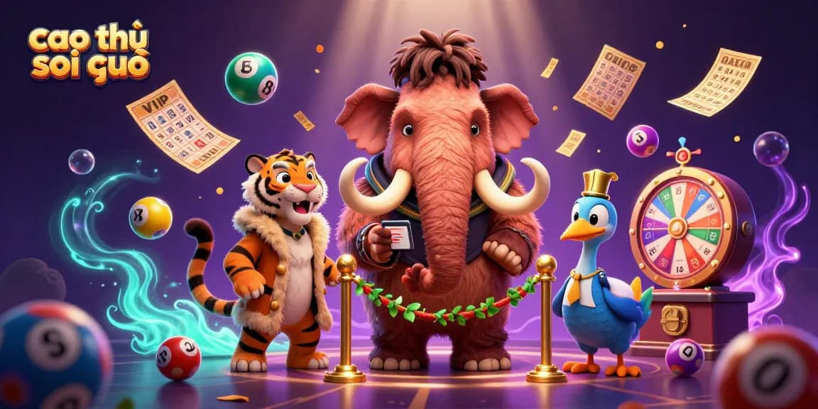 Engage in dynamic lottery fun with cao thủ soi cầu's vibrant characters in an exciting scene.