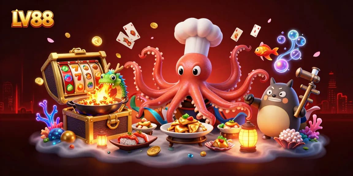 Experience exciting gameplay at LV88 with vibrant slot elements and colorful characters in a dynamic scene.