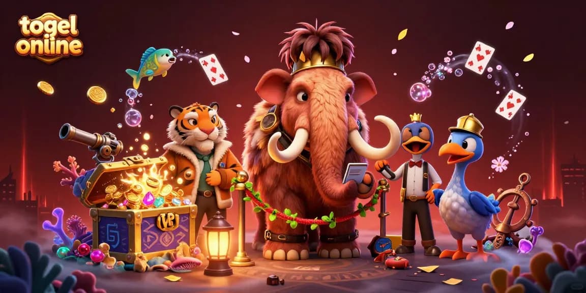 Menang di togel online dengan petunjuk dari maskot kasino bertema prasejarah dan perhiasan berkilau.