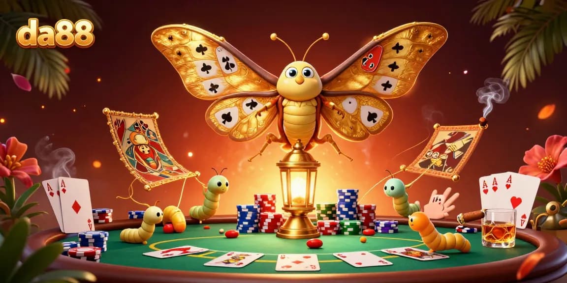 Engage with da88 casino experience, featuring a vibrant 3D illustration of games and colorful elements.
