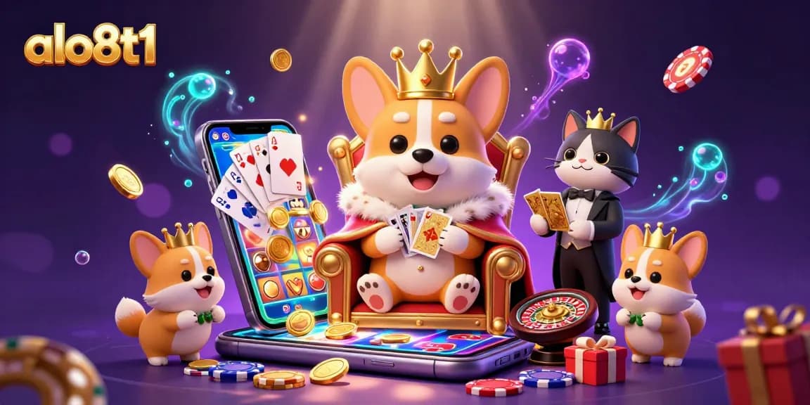 Experience excitement with alo8t1's vibrant 3D illustration showcasing engaging casino gameplay elements.