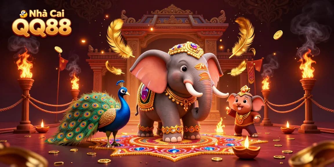 Engage in thrilling gameplay at Nhà Cái QQ88 with vibrant casino characters and dynamic elements.