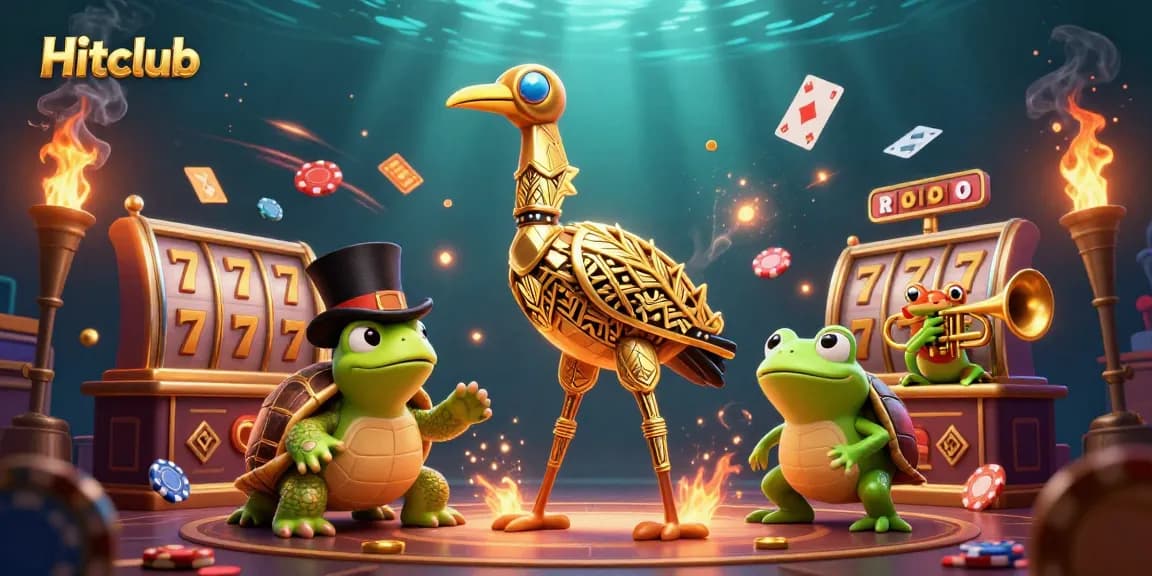 Hitclub enhances your online gaming experience with dynamic slot machines and engaging casino characters.