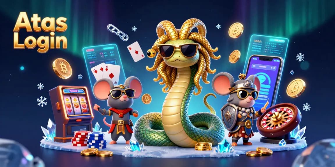 Engage with Atas Login for secure access to mobile casino games featuring lively characters.