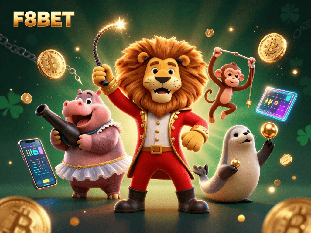 Experience vibrant gaming with F8BET through dynamic 3D casino elements and lively characters.