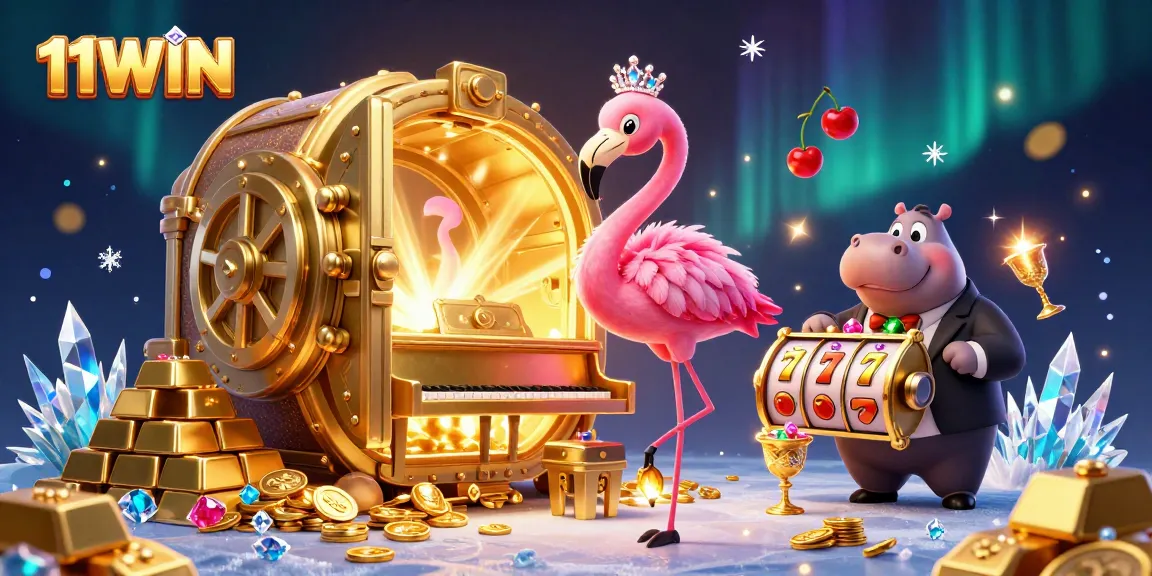 Experience the excitement of 11WIN with vibrant casino characters and dynamic gaming elements.