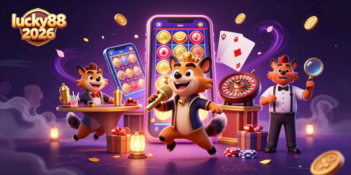 Experience lucky88 2026 at the comedy casino with hyenas mixing drinks and telling jokes.