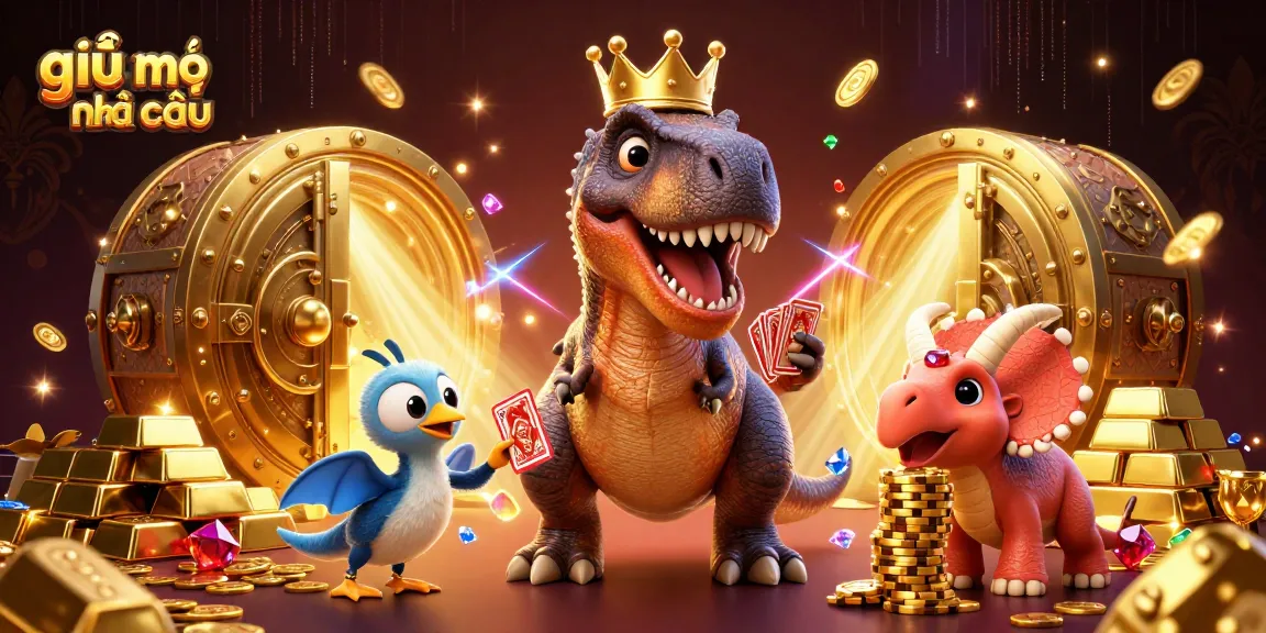 Experience the thrill of giải mã nhà cái with vibrant characters and casino elements in this lively scene.