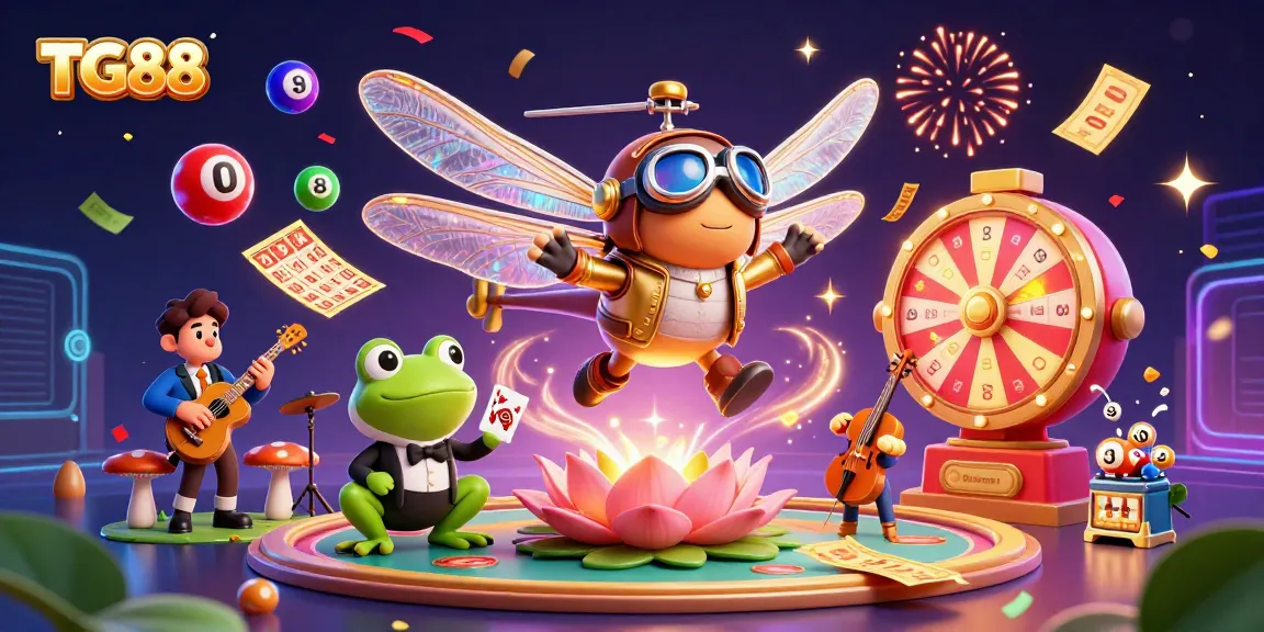 Experience thrilling gameplay at TG88 with vibrant casino action and whimsical characters.